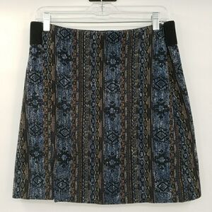 Etcetera Aztec Print Wool Blend Skirt